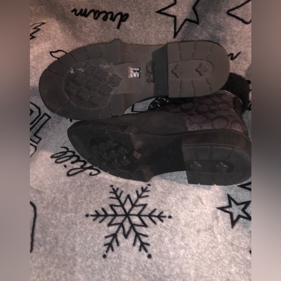 Coach Lorimer Signature Booties- Black/Charcoal Size 8.5B - Picture 6 of 7